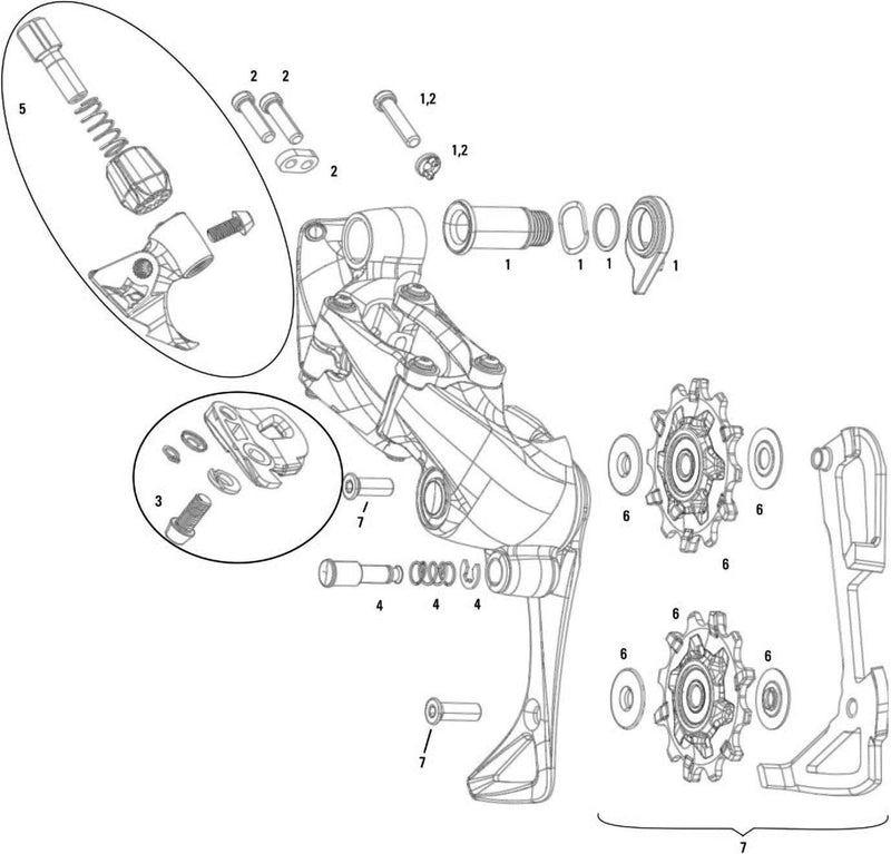 Load image into Gallery viewer, Sram achterderailleur force 1 rear derail. force 1 11-sp.,alu
