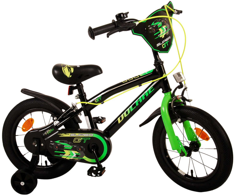 Load image into Gallery viewer, Volare Super GT Kinderfiets Jongens 14 inch Groen Twee handremmen
