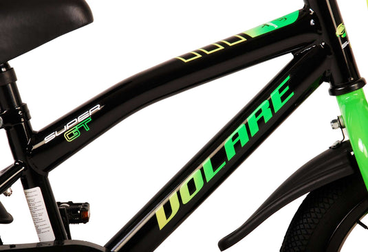 Volare super gt kinderfiets - jongens - 14 inch - groen - twee handremmen