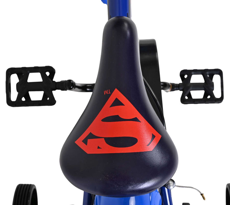 Load image into Gallery viewer, Superman kinderfiets - jongens - 12 inch - blauw - twee handremmen
