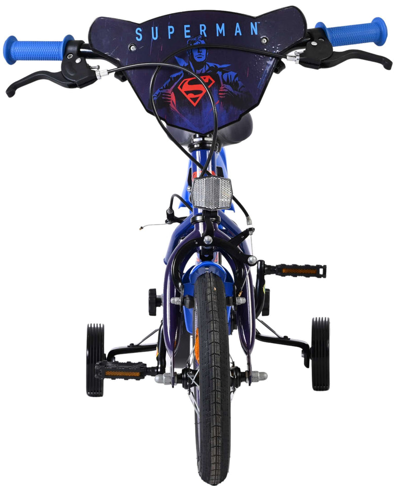 Load image into Gallery viewer, Superman kinderfiets - jongens - 12 inch - blauw - twee handremmen
