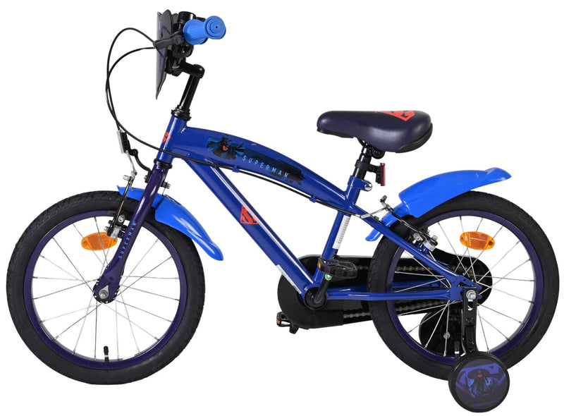 ギャラリービューアに画像をロードする, Volare superman kinderfiets - jongens - 16 inch - blauw - twee handremmen
