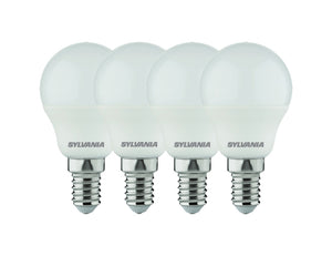 Sylvania ledlamp - e14 - 470 lm - kogel - mat - 4 stuks