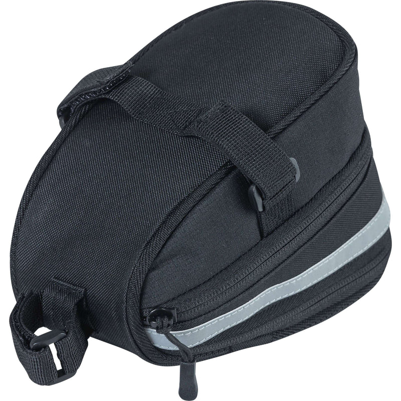 Load image into Gallery viewer, Basil Mada Zadeltas - Compact, zwart, 1L, klittenband, fietsaccessoire

