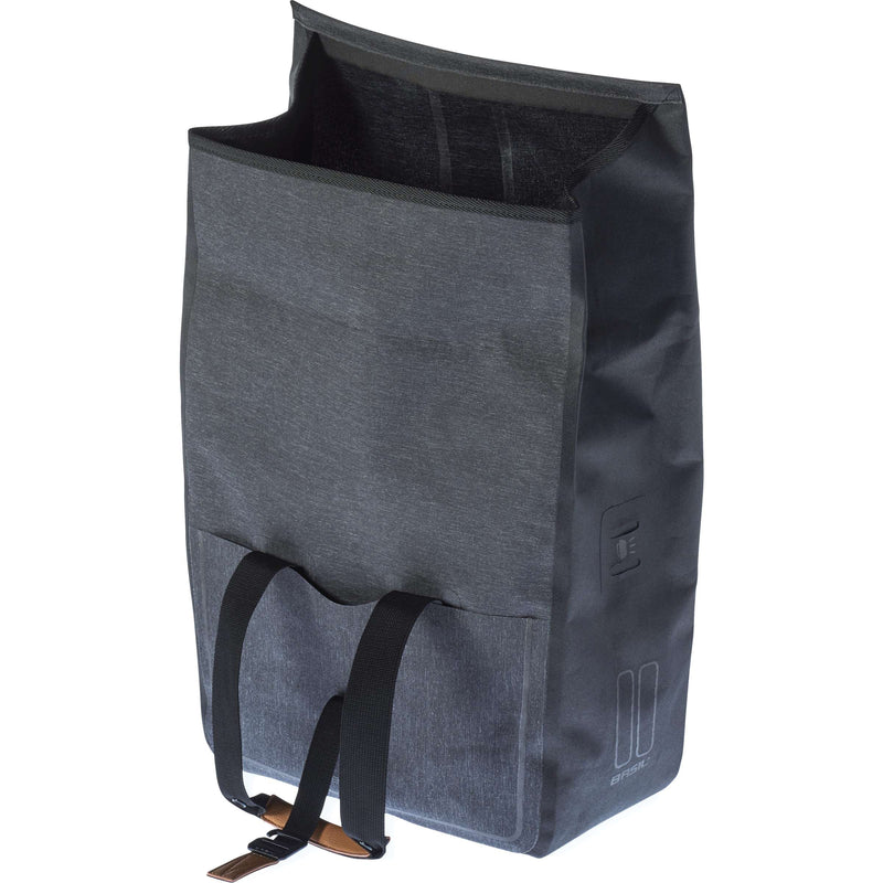 Load image into Gallery viewer, Basil Urban Dry Shopper - waterdichte fietstas, unisex, charcoal melee
