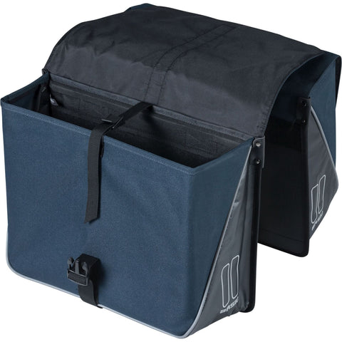 Basil dubbele tas Forte 35l zwart blauw