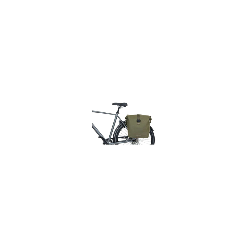 Load image into Gallery viewer, Basil SoHo dubbele fietstas Nordlicht - Waterdichte bagagedrager tas voor elektrische fiets - Groen
