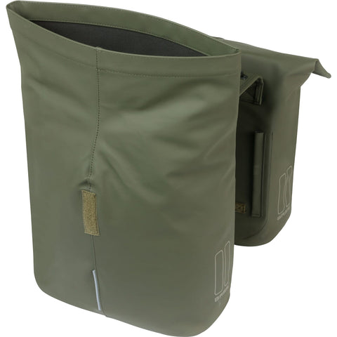 Basil fietstas dubbel City moss green MIK 28-32L