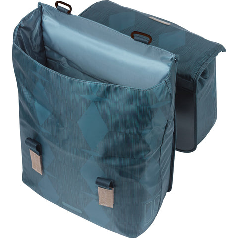 Basil dubbele fietstas Elegance 40l blauw