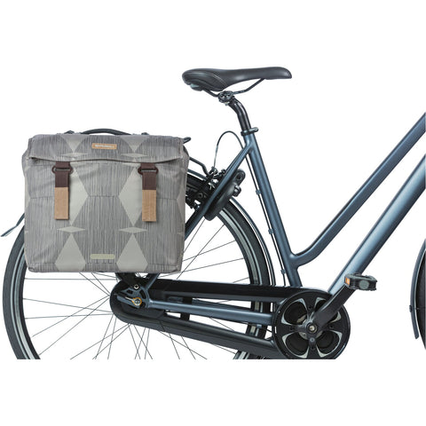 Basil Elegance dubbel fietstas MIK 40-49L chateau taupe