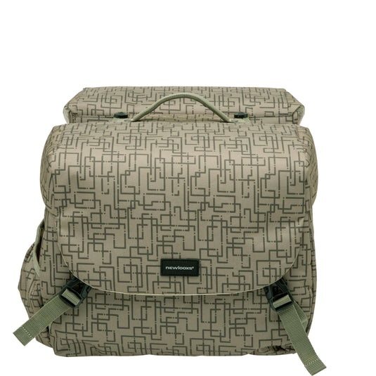 Mondi Joy - dubbele fietstas voor dames, sportief en waterafstotend, Ivy Walnut