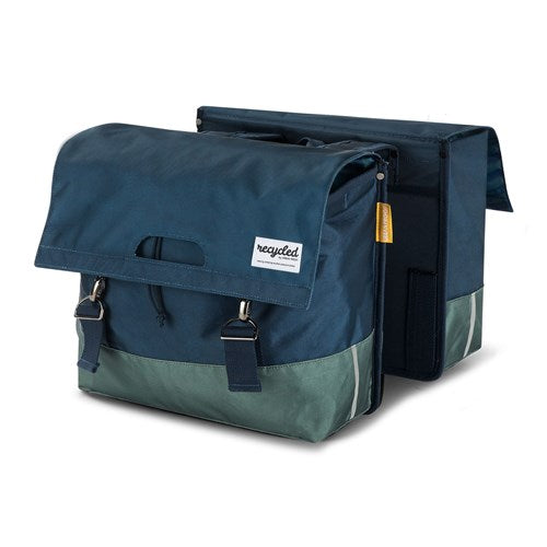 Load image into Gallery viewer, UrbanProof Urban Proof 40L dubbele fietstas blauw groen
