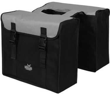 Greenlands Dubbele tas, zwart-grijs. afmeting 38x34x13cm. totaalinhoud 35L