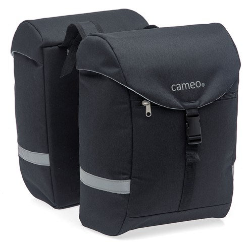 Load image into Gallery viewer, Cameo Sports Dubbele Fietstas Zwart 28L
