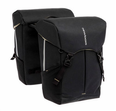 Newlooxs new looxs ® sports double mik - dubbele fietstas - ingebouwde mik-adapter - afneembare fietstas - waterdicht door regenhoes (inclusief) - 40 liter - zwart