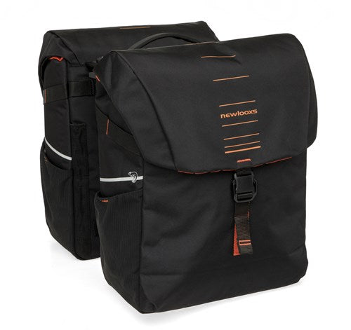 Newlooxs new looxs vigo 536.156mik2 zwart oranje dubbeltas mik 40l