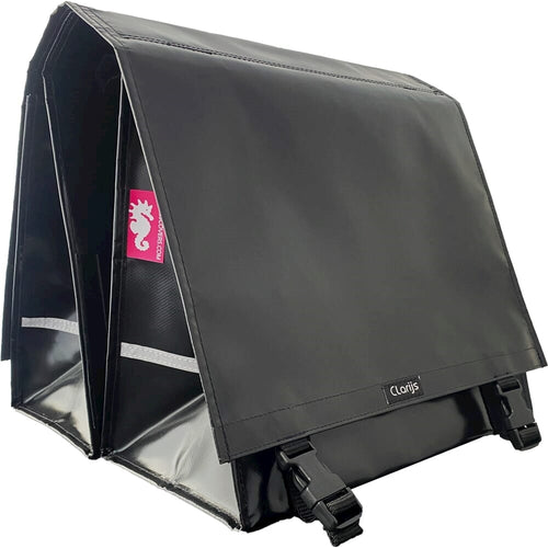 Clarijs fietstas dubbel l pvc 40l met uitsparing zwart