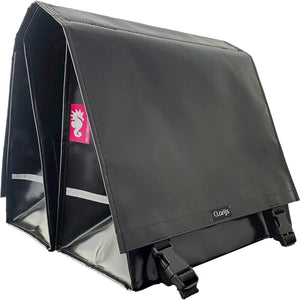 Fietstas dubbel XL PVC 46L met uitsparing zwart