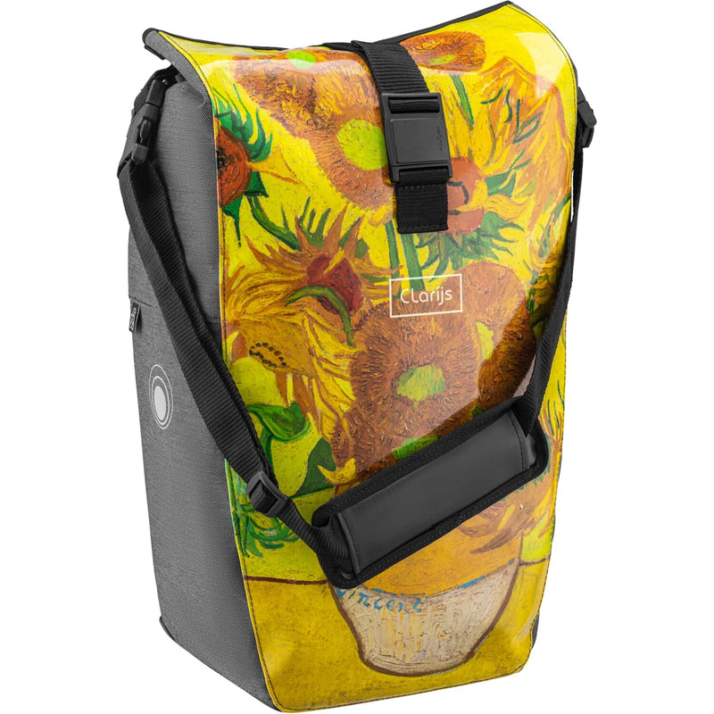 Load image into Gallery viewer, Clarijs fietstas solobag 24l van gogh sunflowers

