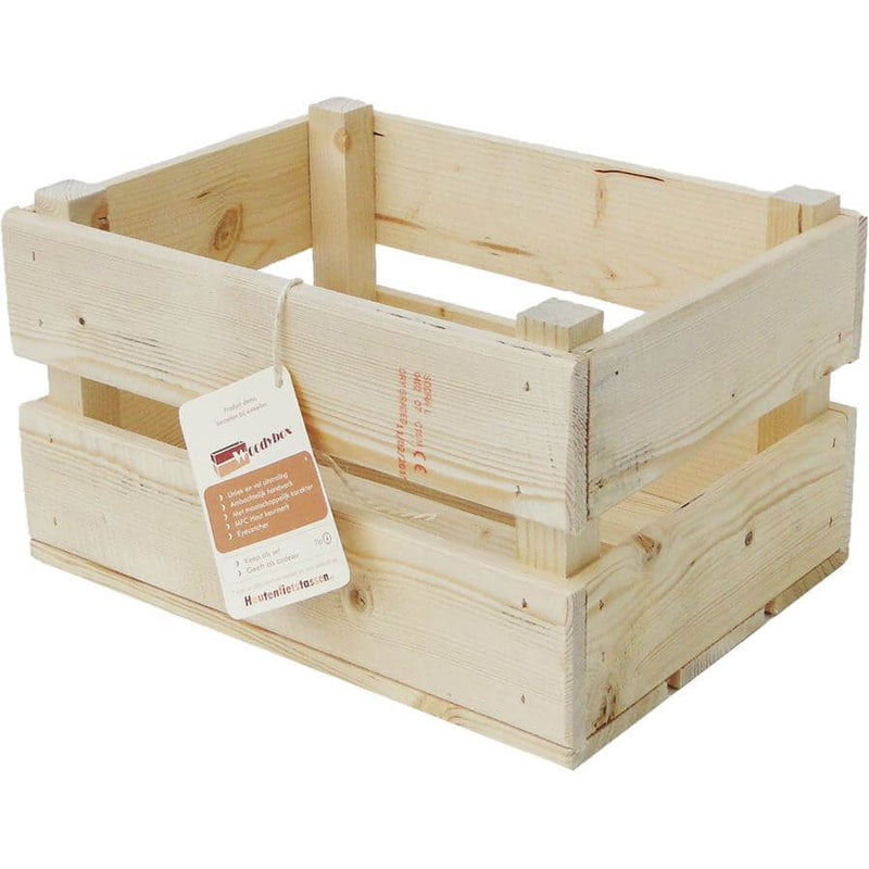 Load image into Gallery viewer, Fietskrat B1 blank vuren hout 40x30x24cm
