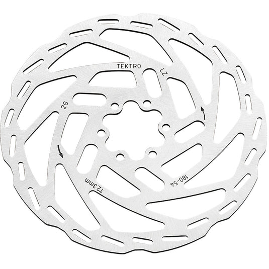 Tektro remschijf tr180-54 180mm 2,3mm 6-gaats zilver