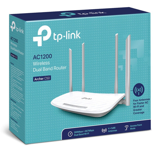 TP-Link TP-Link Archer C50 V3 AC1200 Draadloze Dual Band Router
