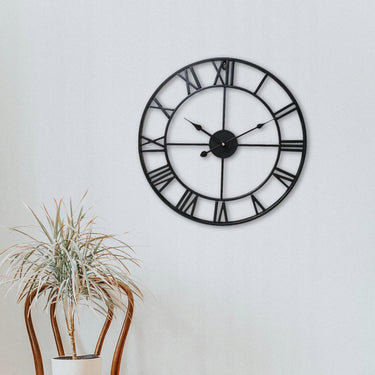 Teesa wandklok aluminium ã˜60cm zwart