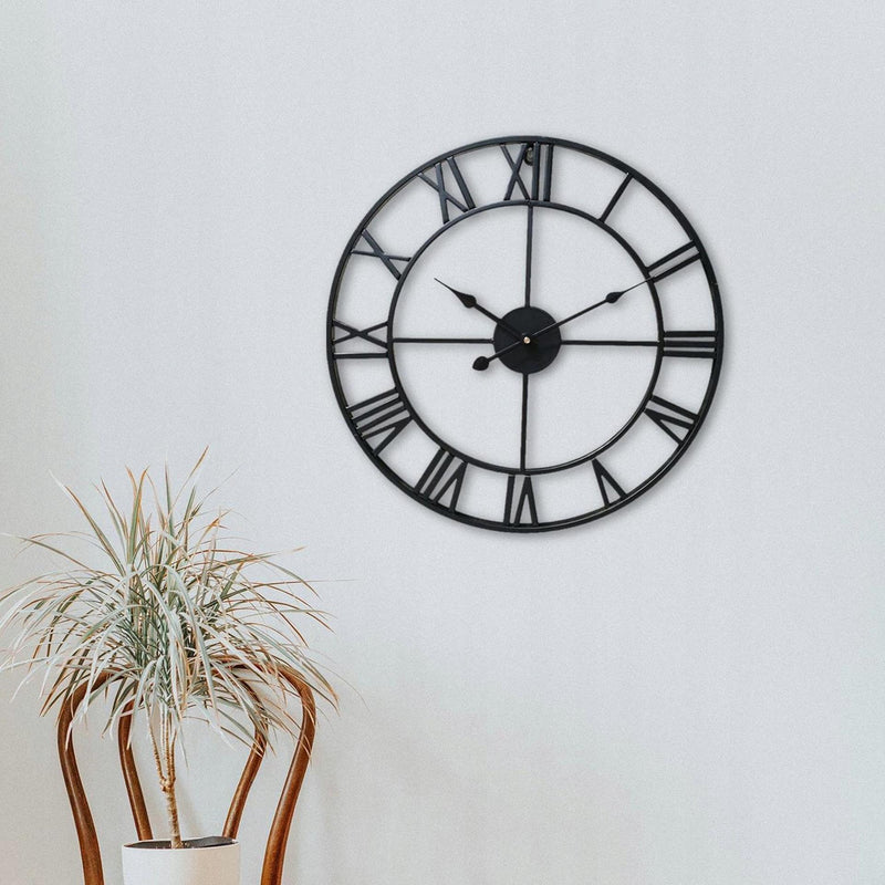 Load image into Gallery viewer, Teesa wandklok aluminium ø60cm zwart
