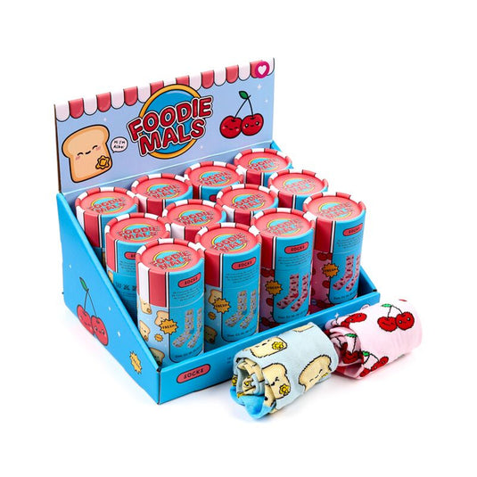 Foodiemals sokken in een tube