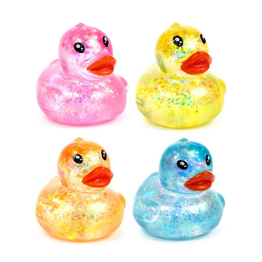 Maltose glitter eend stress knijpspeelgoed