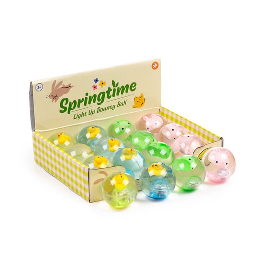 Springtime lente eend hoogstuiterende led flitsende stuiterbal