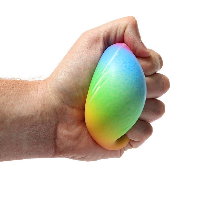 Load image into Gallery viewer, Regenboog knijp speelgoed stress ball 7cm
