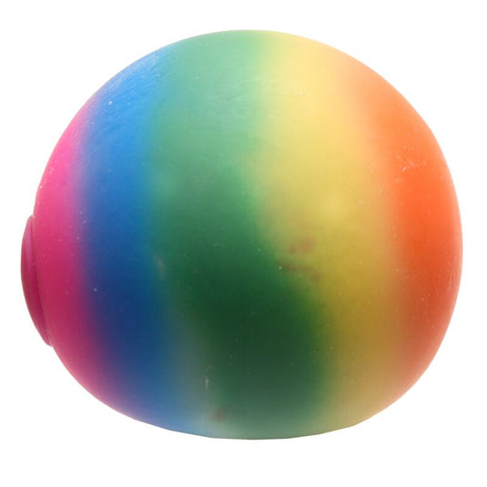 Regenboog knijp speelgoed stress ball 9cm