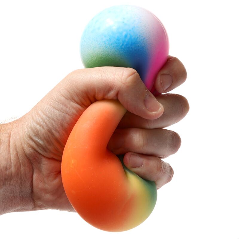 Load image into Gallery viewer, Regenboog knijp speelgoed stress ball 9cm
