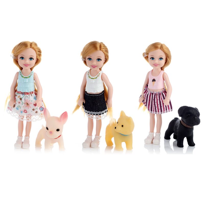 Load image into Gallery viewer, Sally aankleed pop met hond accessoires
