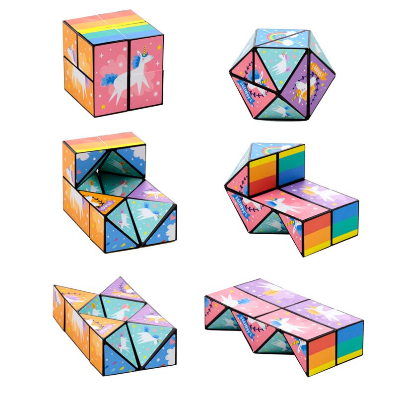 Load image into Gallery viewer, Unicorn magic puzzel kubus speelgoed
