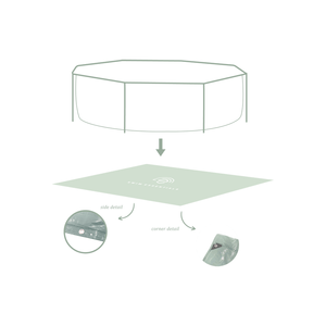 Essence | groen grondzeil zwembad rond 300 cm