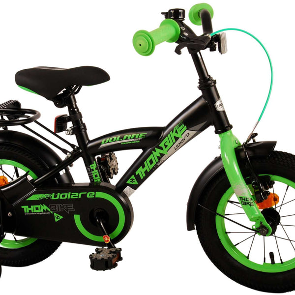 Volare Thombike Kinderfiets - Jongens - 12 inch - Zwart Groen