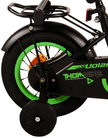 Volare Thombike Kinderfiets - Jongens - 12 inch - Zwart Groen