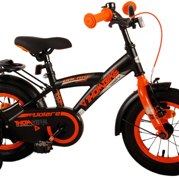 Volare Thombike Kinderfiets - Jongens - 12 inch - Zwart Oranje