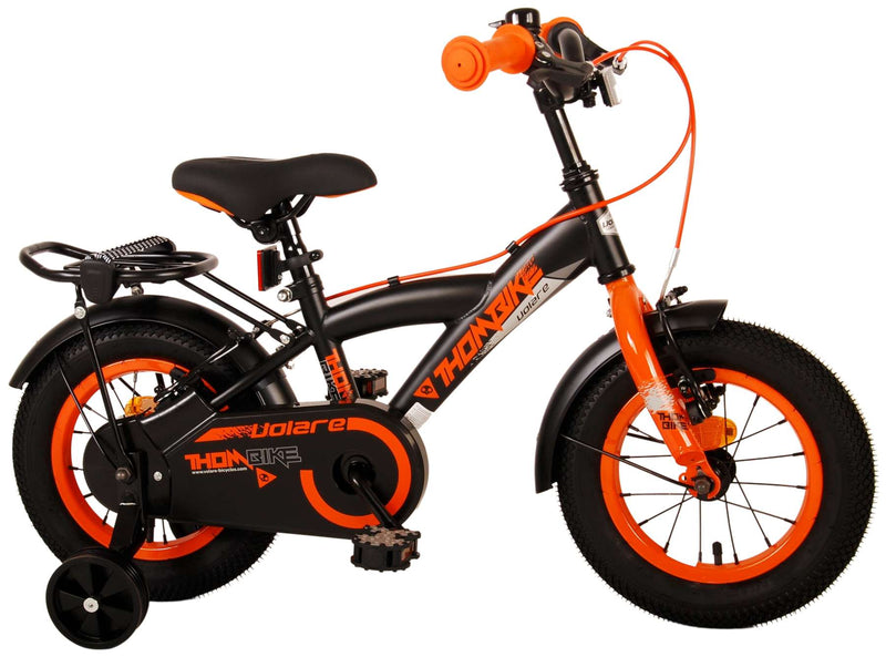 Load image into Gallery viewer, Volare Thombike Kinderfiets - Jongens - 12 inch - Zwart Oranje - Twee Handremmen
