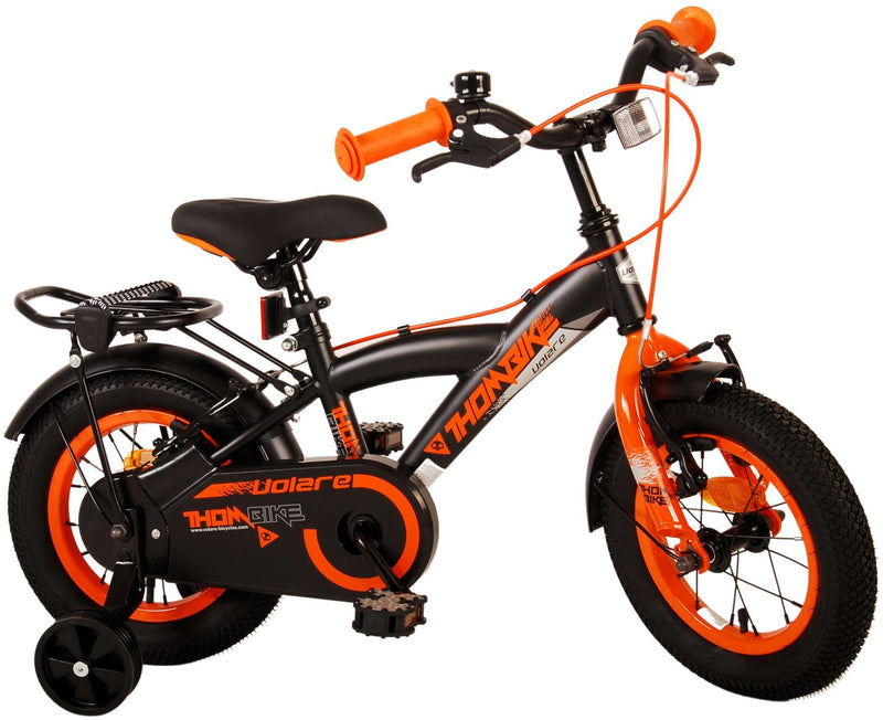Load image into Gallery viewer, Volare Thombike Kinderfiets - Jongens - 12 inch - Zwart Oranje - Twee Handremmen
