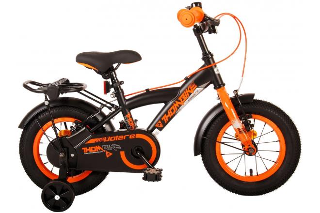 Load image into Gallery viewer, Volare Thombike Kinderfiets - Jongens - 12 inch - Zwart Oranje - Twee Handremmen

