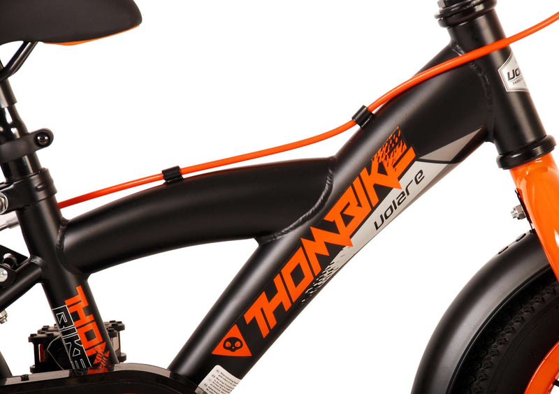 Load image into Gallery viewer, Volare Thombike Kinderfiets - Jongens - 12 inch - Zwart Oranje - Twee Handremmen
