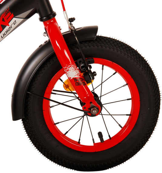 Volare Thombike Kinderfiets Jongens 12 inch Zwart Rood Twee Handremmen