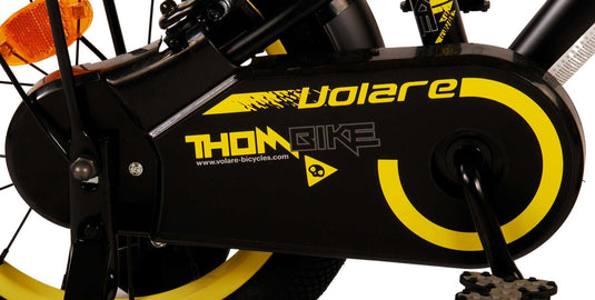 Volare Thombike Kinderfiets Jongens 14 inch Zwart Geel Twee Handremmen