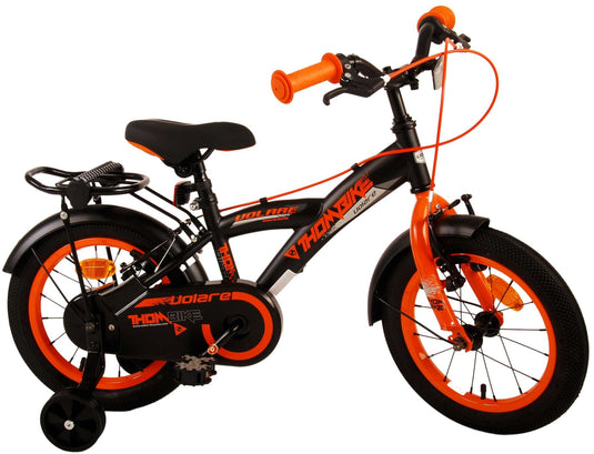 Volare Thombike Kinderfiets Jongens 14 inch Zwart Oranje Twee Handremmen