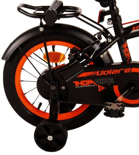 Volare Thombike Kinderfiets Jongens 14 inch Zwart Oranje Twee Handremmen