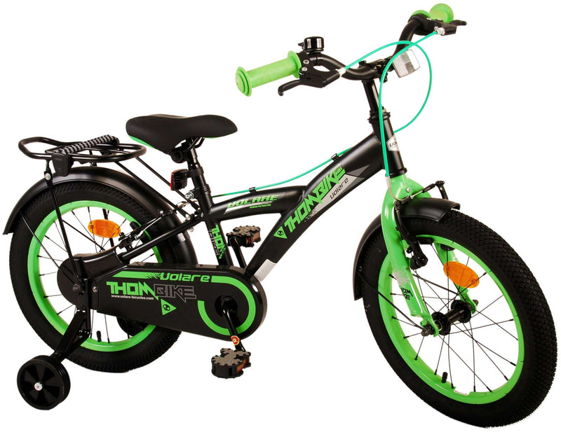 Load image into Gallery viewer, Volare Thombike Kinderfiets - Jongens - 16 inch - Zwart Groen - Twee Handremmen
