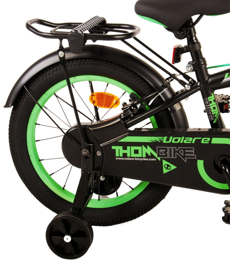 Load image into Gallery viewer, Volare Thombike Kinderfiets - Jongens - 16 inch - Zwart Groen - Twee Handremmen
